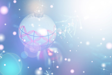 Obraz na płótnie Canvas Christmas Background with bokeh light; Blurred Xmas background