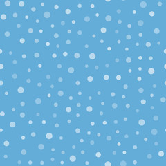 Snow falling seamless pattern. Christmas winter season texture.
