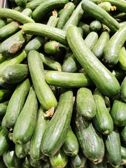 fresh saudi cucumbers at market, saudi arabia 