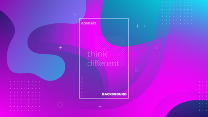 Abstract modern graphic element. Dynamical colored forms and waves. Gradient abstract banner with flowing liquid shapes. Template for the design of a website landing page or background.