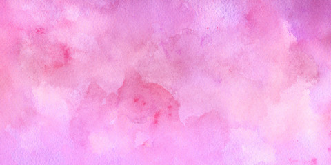 Pink watercolor background texture in light pastel colors in pretty violet and mauve colors