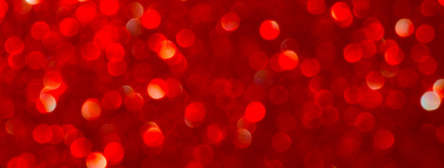 Holiday bokeh red lights background - obrazy, fototapety, plakaty