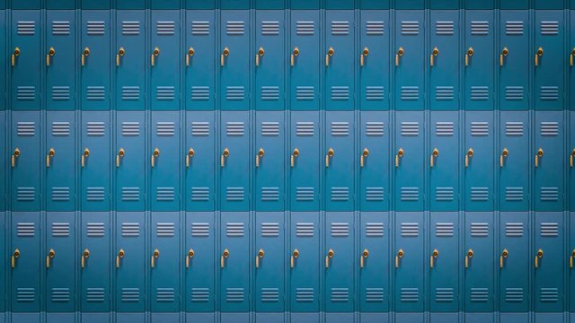 Rows of High School Lockers, Zoom In Title Screen Background