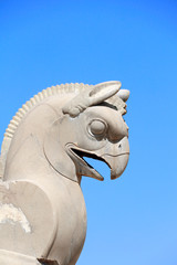 Sculpture of griffin in Persepolis, Iran