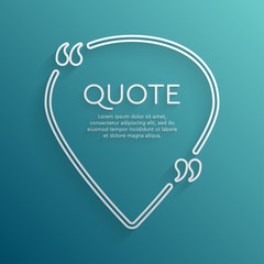 Vector template creative quote with bracket circle
