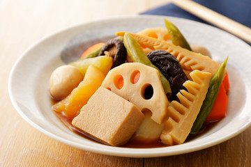 煮物　Nimono, Japanese cuisine,Vegetables stewed food.