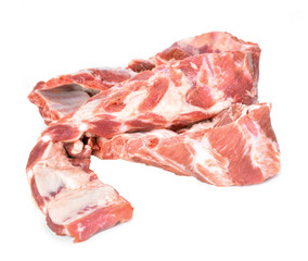 Pork ribs isolated on a white background