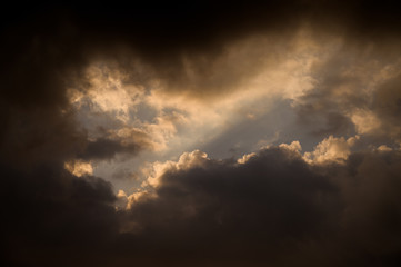 Fototapeta na wymiar Dramatic sky with clouds. Nature background.