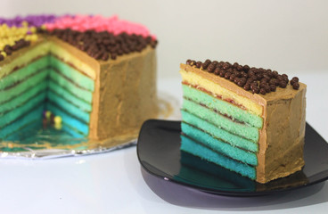 Homemade Delicious Traditional Cakes With Cream 