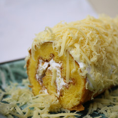 Homemade Fresh baked Roll Cake With Cheese