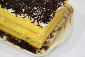 Homemade Delicious  Cakes With Chocolate Rice