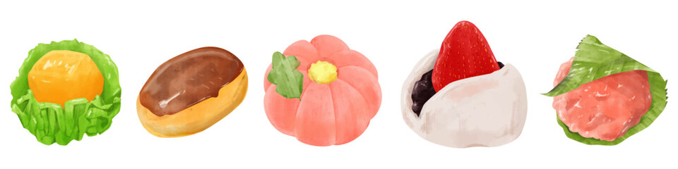 和菓子練り切りイラスト