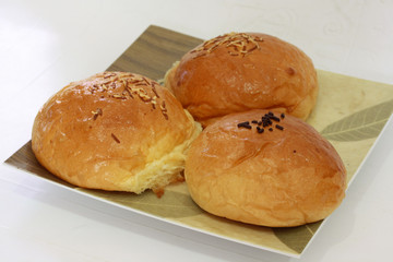 Homemade Delicious And Fresh Baked Bread With Cheese and Chocolate