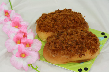 Homemade Delicious And Fresh Baked Bread With Cheese and Chocolate