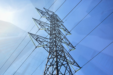 High Voltage Postelectric Polepower Poleshigh Voltage Power,high voltage power pole,High voltage electricity poles in big cities.