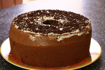 Homemade Indonesian Traditional Chocolate Cake, Fresh And Delicious