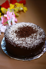 Homemade Indonesian Traditional Chocolate Cake, Fresh And Delicious