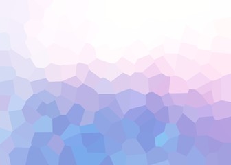 White pink lilac blue polygon pattern. Iridescent geometric texture. Crystal empty mosaic background. Plain abstract illustration.