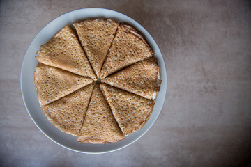 Russian pancakes traditional for Russian pancake week