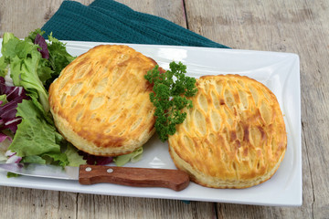 cheese puff pastry on a plate