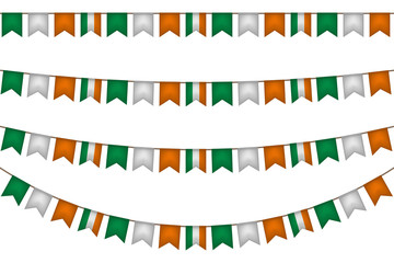 Ireland garland with flags.