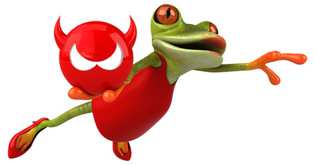 Fun frog - 3D Illustration