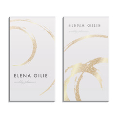 Gold metallic textured cards