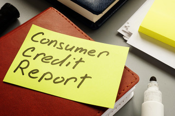 Writing note shows the text Consumer credit report