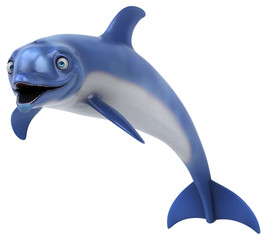 Fun Dolphin - 3D Illustration