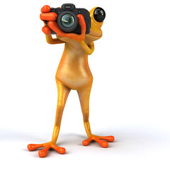 Fototapeta na wymiar Fun frog- 3D Illustration