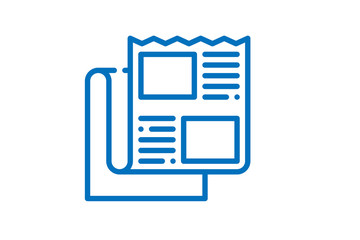 newspaper icon vector 