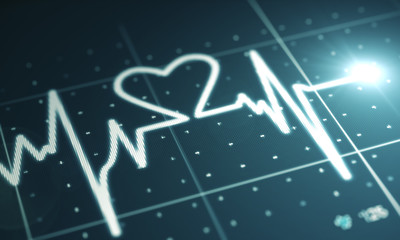 heart rate line on monitor
