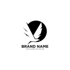 eagle logo design vector template white background