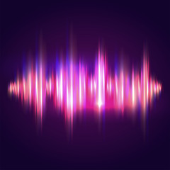 Blurred abstract background with sound waves.