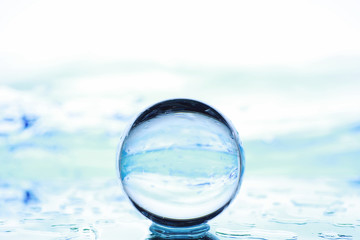 Tools for vision correction. Glasses and lenses with diopters on the background of splashes and blurry.