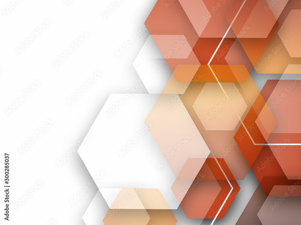Poster abstract colorful technical background with hexagon