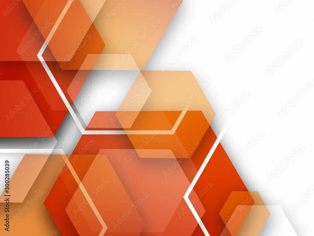 Poster abstract colorful technical background with hexagon
