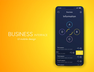 Vector graphics infographics with four options. Template for creating mobile applications, workflow layout, diagram, banner, web design, business reports with 4 steps