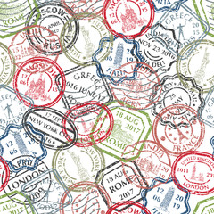 Postal stamps pattern