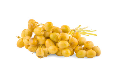 fresh undried date fruit isolated on white