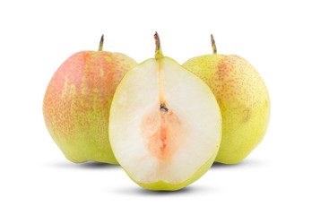 Chinese fragrant pear isolated on white background