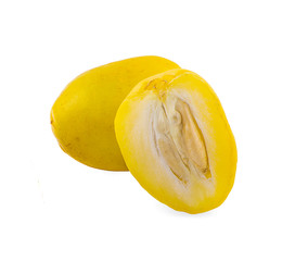 fresh undried date fruit isolated on white