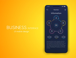 Vector graphics infographics with five options. Template for creating mobile applications, workflow layout, diagram, banner, web design, business reports with 5 steps