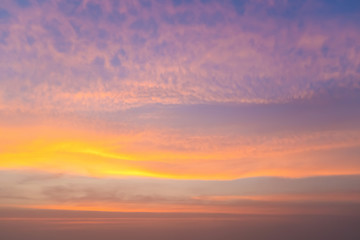 Fototapeta na wymiar Colorful sky in twilight time background.