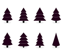Obraz premium Xmas tree black white color to holiday design