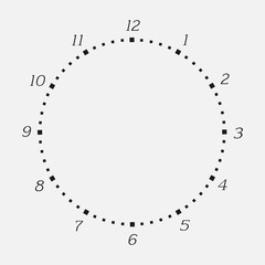 Clock face on a white background
