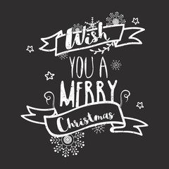 Hand drawn lettering design for Christmas.