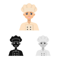 Isolated object of confectioner and young symbol. Collection of confectioner and man stock vector illustration.