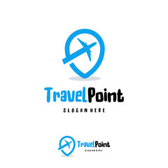 Travel Point logo designs concept vector, Travel Destination logo symbol, icon
