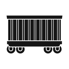 Vector design of wagon and container logo. Graphic of wagon and boxcar stock vector illustration.